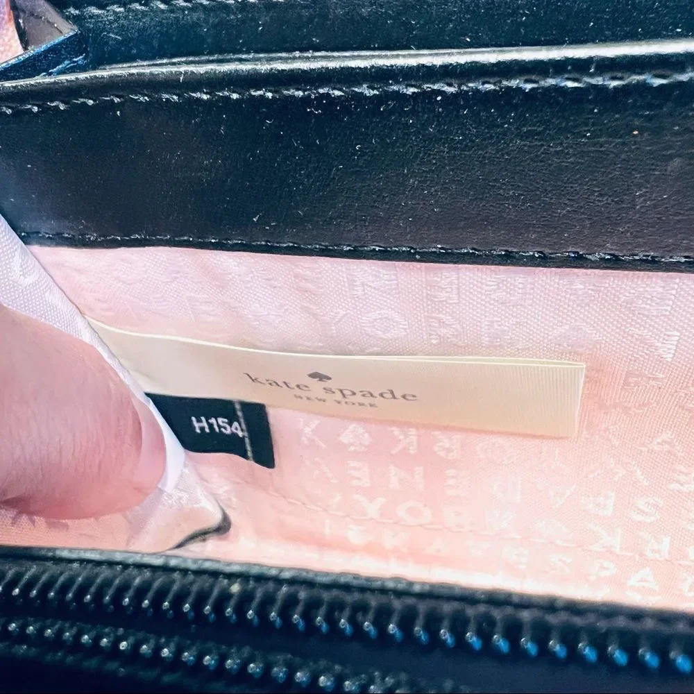 Kate Spade Women's Patent Leather Clutch Wallet Organizer Large Zip Pink Plaid